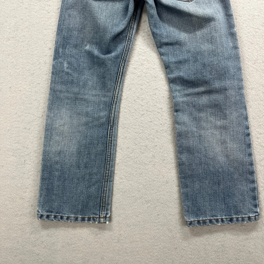Levis Jeans Boys 8 Slim 505 Regular Light Blue Denim Pants Adjustable Waist Kids